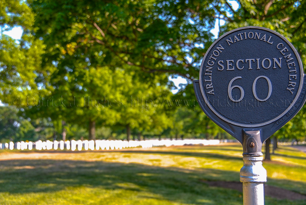 Tucked in a pocket far off the regular tourist route, Section 60 of this historic cemetery has been reserved as the final resting place for those who have died in Iraq. Also sharing this section are casualties from the War in Afghanistan, the first Persian Gulf War, the 2000 al Qaeda attack on the destroyer USS Cole, the 1992-93 Somalia intervention, Iraq's 1987 attack on the frigate USS Stark, and the terrorist bombing of the U.S. Marine barracks in Beirut in 1983.
