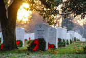 Since that first winter in 1992, Morrill Worcester, owner of the Worcester Wreath Co. in Harrington, ME has donated wreaths to the cemetery for the annual wreath-laying event that has grown from about 10 people participating to 200, it now takes a fraction of the time to lay the 4,500 wreaths that are donated by his company.