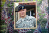 SPC Daniel “Lucas” Elliott, age 21, of  Youngsville, NC, died on July 15, 2011, in Basra, Iraq, in service to his country. Born in Raleigh, NC, on July 18, 1989, he was the son of Patti Elliott of Youngsville and Ed A. Elliott, Jr., of Louisburg.  In addition, he is survived by his wife, Trisha Vibhakar Elliott of Raleigh; brother, Cristopher Brad Elliott and wife, Paige Steed Elliott, of Eatonton, GA; maternal grandmother, Lucy Eggers of Boone, NC; paternal grandfather, Ed A. Elliott, Sr., of Fayetteville, NC; maternal great-grandparents, Clay and Martha Eggers of Boone, NC; uncle, Dwayne Elliott of Lumber Bridge, NC; and cousins, Peyton Danielle Eggers, of Greensboro, NC; Traci Lynn Eggers of Charlotte, NC; and Dwayne Elliott, Jr., of Lumberton