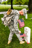 All flags are removed after Memorial Day, before each cemetery opens to the public.