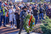 Korean War Veteran, Herb Dorsey lays the Wreath at the Philadelphia Korean War Memorial