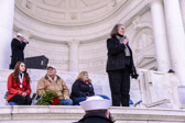 Kathryn A. Condon, Executive Director, Army National Cemeteries Program welcomes everyone to Arlington National Cemetery