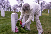 American Gold Star Mother Past National President Ruth Stonesifer lays a wreath in honor of her son Kris Stonesifer
