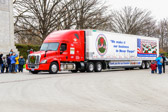 Ceremonial Wreaths Across America Truck Parade arrives at Arlington Main entrance