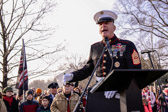 Marine Corps Sergeant Major Bryan B. Battaglia who serves as the 2nd Senior Enlisted Advisor to the Chairman, Martin E. Dempsey Joint Chiefs of Staff speaks of what it means to the military of the many years of honoring our Veterans at Arlington by the Worcester family.