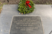 Wreaths were also laid at the “In Memory” plaque which is near the statue of the Three Soldiers, the Vietnam Womens Monument (Nurses Status) and at 'The Wall'.