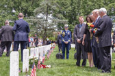 President Trump also visited the grave of White House Chief of Staff John F. Kelly's son Marine 1st Lieutenant Robert Kelly was killed in action in Afghanistan in 2010