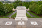 During the stom flags were placed at the Tomb Of The Unknowns.
