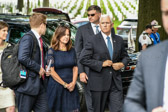 Vice President Mike Pence and his lovely wife Karen Sue arriving in Section 60 to pay their respects to the families of the fallen.