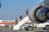 Colonel Andrew H. Smith Commanding Officer, Marine Barracks, Washington, DC leading senior officers onto the 747 aircraft along with Colonel Robert H. Edmondson, Commander of the Air Force Mortuary Affairs Operations Center, Dover Air Force Base.