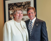 Ruth Stonesifer, President American Gold Star Mothers with Mr. Kenneth Fisher, Fisher House Foundation chairman