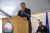 Michael B. Donley, Secretary of the Air Force speaking to the audience, especially the Gold Star Mothers present.