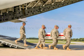 Army carry team carries the transfer case containing the remains of Pfc. Brandon S. Mullins of Owensboro, KY. upon arrival at Dover Air Force Base, DE on August 29, 2011. The Department of Defense announced the death of Mullins who was supporting Operation Enduring Freedom – Afghanistan.
