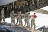 All returning service members are considered as "believed to be" until they can<br />be confirmed through finger prints, dental records and/or DNA. After a service member has been identified and prepared for return to their families, they are placed in a casket and transported to their final resting place. This process is a Solemn event; not a ceremony.