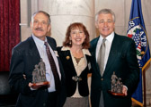 Jan C. Scruggs, Diane Carlson Evans, Senator Chuck Hagel