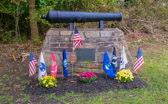 This 1966 monument to the men of Delaware County who had fought in the early days of the Vietnam War sits just off southbound Route 202 at Hillman Drive, in the parking lot of a now-closed bank branch.  On a very cold and windy day in early November 2012 a group of Veterans paid tribute to our fallen Vietnam Veteran Brothers and Sisters.