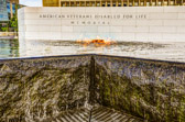 Ceremonial Flame<br />The ceremonial flame at the core of the Memorial honors the sacrifices of the nation's soldiers. Rising above the star shaped fountain, the flame engages the senses of the viewer in heat and light