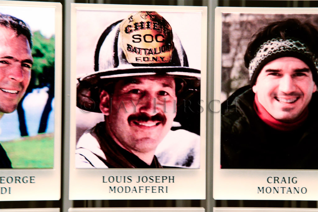 Fire Chief Louis Joseph Modafferi from Staten Island.  Louis was planning on becoming a nurse after he retired from the NYFD.  He was a friend as his entire family is dear friends of mine.  Louis did not have to go into the burning tower.  He did so to be with his “men,” to watch out for their safety.