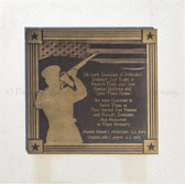 The Twenty One Bronze Plaque(s) of the 21 Gun Salute Pillars.