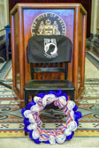Philadelphia, PA, the 5th largest city in the United States dedicated their POW-MIA National Chair of Honor on May 10, 2016.  This “One Empty Seat” will sit outside the office of Mayor Jim Kenney for thirty days they travel to each of the offices of City Council then return to the Mayors offices.