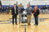 Coach Steve Maloney, Principal Patrick Sasse, Athletic Director Pat Crater and Mrs. Boyd, Booster President unveiled this meaningful memorial the POW-MIA National Chair of Honor on December 9, 2016.<br />Sun Valley High School located at 2881 Pancoast Ave, Aston, PA