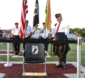 Glen Mills, Pennsylvania – On September 15, 2017 prior to the Garnet Valley High School football game versus Penncrest High School at 7pm, the Garnet Valley School District celebrated POW/MIA National Day of Recognition by dedicating a POW/MIA Chair of Honor.<br />Brigadier General Daniel Van Wyk (Ret.) representing Bethel VFW unveiled this meaningful memorial the POW-MIA National Chair Of Honor.