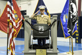 Marine Chief Warrant Officer Morgan Bahr unveiled this meaning memorial at the Delaware Military Academy on May 17, 2018