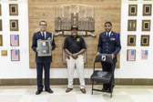TSgt. Jose Diaz (Edison JROTC), Dr. Darryrl Johnson (TSgt. US Air Force) and Senior Airmen Terrell Bullock (Edison JROTC)