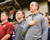On the right Cardinal O'Hara Head Basketball Coach Steve Cloran