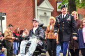 The Grand Marshals were Cpl. Rusty Carter who while serving with the 101st Airborne Division in Afghanistan was injured when his Humvee crashed while returning from a mission, leaving him paralyzed from the chest down.  Lt. Col. Mark O'Hanlon Commander of the PA National Guards 1st Battalion 111th Infantry Division of the 56th Stryker Brigade Combat Team.