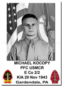 Dignified Transfer Return Home, Full Honors Burial of Tarawa Marine PFC Michael Kocopy