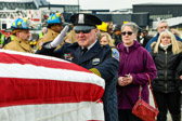 Family member Great Nephew, Officer Anthony “Tony” Faverio, Jr. of the Metropolitan Police in Washington, DC paying his respects to Michael.