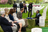 Fern Sumpter Winbush who serves as the Principal Deputy Director for the Defense POW/MIA  Accounting Agency (DPAA) makes a presentation to the family. <br />The Defense POW/MIA  Accounting Agency (DPAA) announced that Marine Corps Reserve Pfc. Raymond Warren, 21, of Silverdale, Kansas, killed during World War II, was accounted for on June 10, 2019.