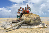 Remnants still remain from The Battle of Tarawa.  It was fought on 20–23 November 1943 between the United States and Japan on Tarawa Atoll in the Gilbert Islands, and was part of Operation Galvanic, the U.S. invasion of the Gilberts. Nearly 6,400 Japanese, Koreans, and Americans died during the battle, mostly on and around the small island of Betio, in the extreme southwest of Tarawa Atoll.