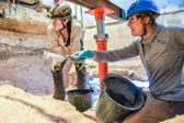 Forensic anthropologist Kristen Baker and Meredith Tise