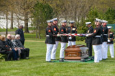 Navy Chaplain addresses the family and prays for this fallen hero.