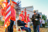 Luis Lucas, Marine in Dress Blues is from the Marine Corps League All Divisions Detachment