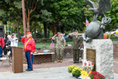 Family members placed a Red Rose in honor of their loved one.<br />As each name was called a bell was rung.