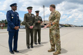 Officers were briefed on how the dignified transfer would take place once the C-130 has touched down.