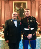 Brent Casey with L/CPL Cedar C. Ross “Woody’s” Great Grandson