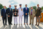 MOH Medal Of Honor Recipients Group Picture: L to R<br />Jimmy McCloughan, Brian Thacker, Kyle Carpenter, USN Britt Slabinski, Florent Groberg, Barney Barnum and Thomas 'Patrick' Payne.