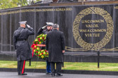 Marine officer along with the Honorable Carlos Del Toro, 78th Secretary of the Navy placed the wreath.