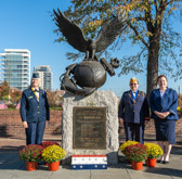 “If You Forget My Death . . . . Then I Died in Vain”.  Cpl. Moses Arnold, Jr., Sgt. John J. Bonk, Jr., Cpl. Thomas A. Hairston, Sgt. Gilbert Hanton, Cpl. John F. Muffler, Sgt. Rafael Pomales-Porres, Pfc. RV-Manuel A. Relvas, Cpl. Louis J. Rotondo and Sgt. Allen D. Wesley. All from Philadelphia. Ladies Auxiliary Marine Corps League