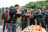 Leathernecks Nation M/C celebrated our Marine Corps Birthday with a cake cutting ceremony at the site of our founding Tun Tavern, Philadelphia PA