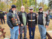 Danny Boy Martin, Tom Shoes McCann, Tim Chambers (the Saluting Marine) and Foles